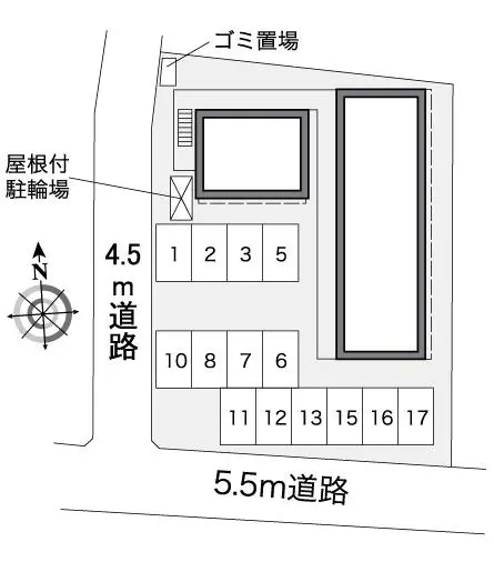 ★手数料０円★奈良市大安寺 月極駐車場